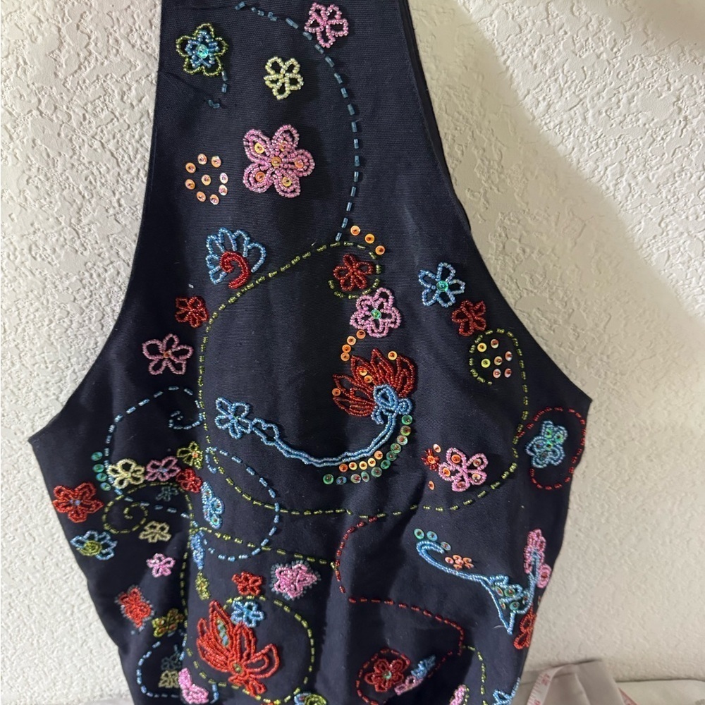 Bohemian Style  Crossbody Beaded Embroidered One Shoulder Bag/Purse Medium - Picture 9 of 11